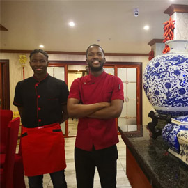 Team members of china restaurant