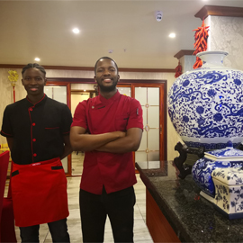 Team members of china restaurant